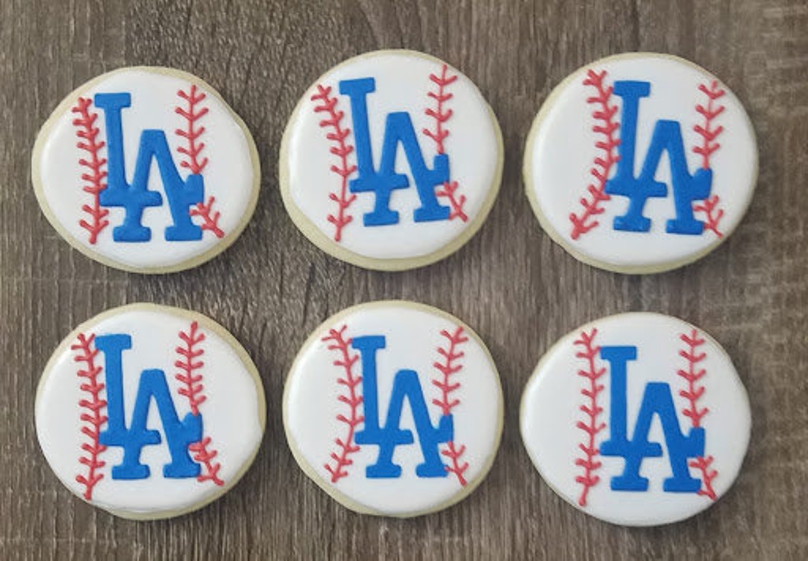 Dodgers Baseball Cookies Etsy