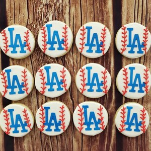 Dodgers Baseball Cookies