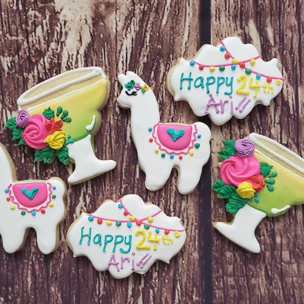 Llama Cookies - Etsy