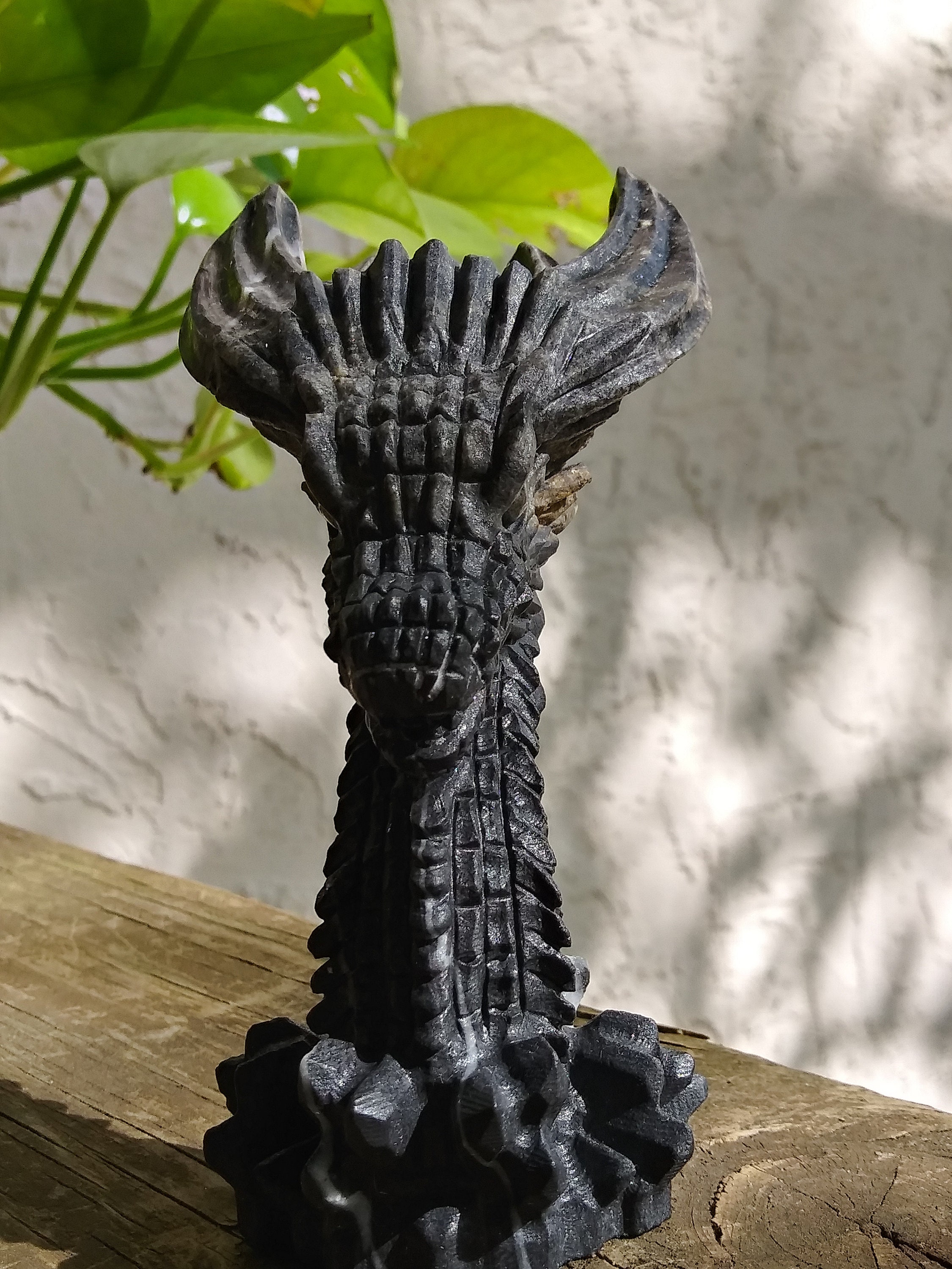 Dragón de Jade Negro / Cabeza de Dragón de Cristal / Talla de | Etsy