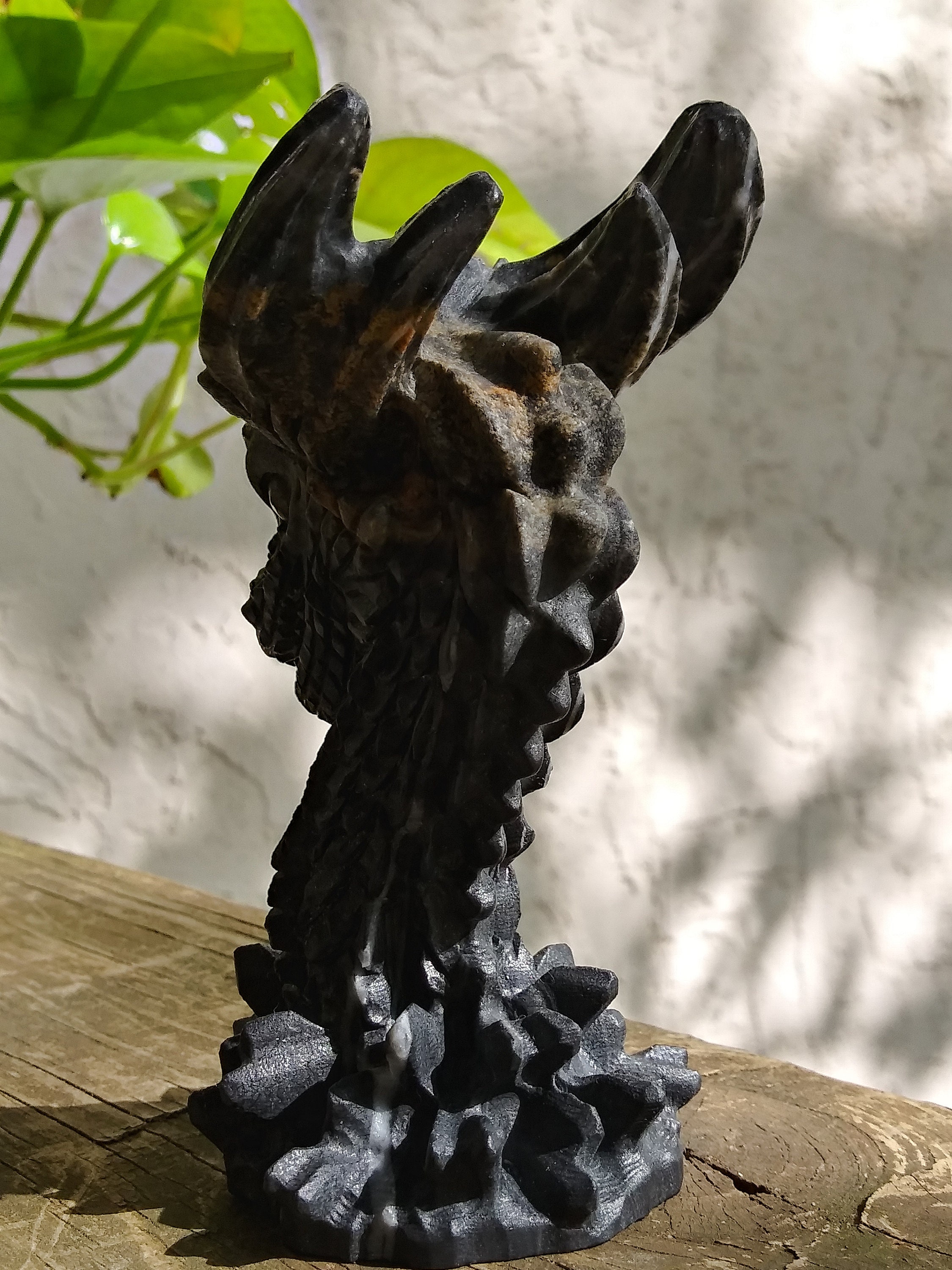 Dragón de Jade Negro / Cabeza de Dragón de Cristal / Talla de | Etsy