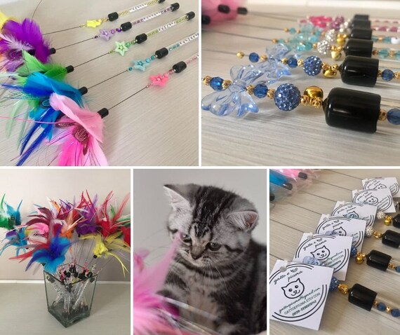 1 5 10 20 30 Pieces Straight Custom Sticks Cat Teaser Cat Etsy