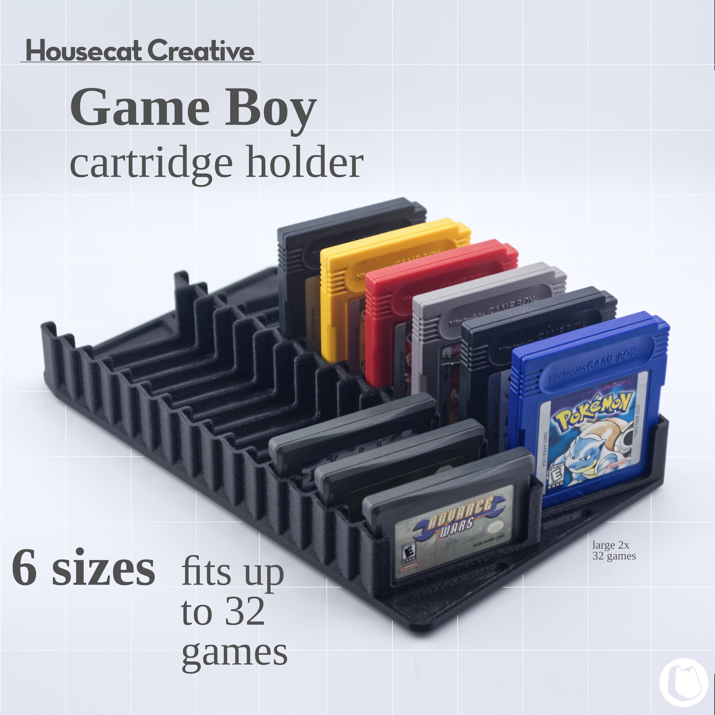 Stackable Game Boy & Game Boy Color Cartridge Storage Trays - Portable Bulk Organizer