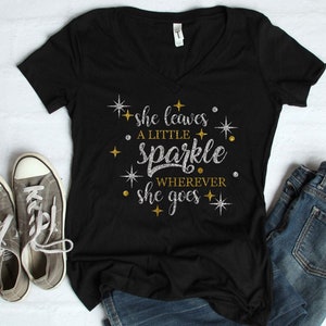 womens sparkle t shirts