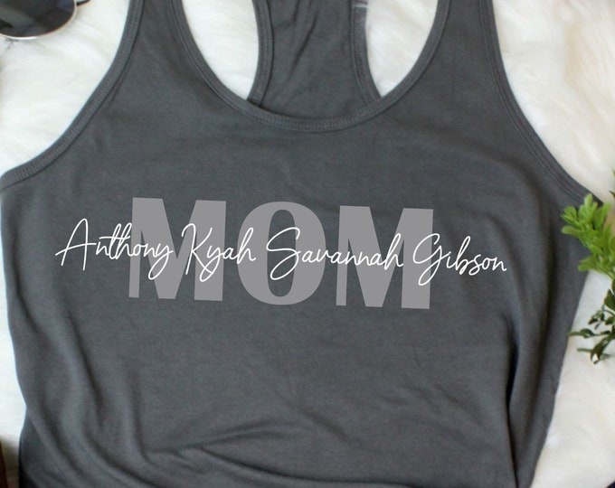 Personalized Mom Shirt with Kids Names