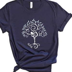 Yoga Tree of Life Shirt, Dancing Woman Tree T-Shirt, Spiritual Boho Yoga Tee, Meditation, Sacred Geometry Shirt, Mindfulness Gifts