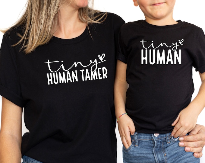 Tiny Human Tamer and Tiny Human Matching Shirts