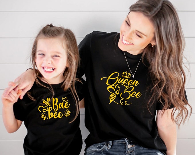 Queen Bee and Bae Bee Mommy and Me Shirts