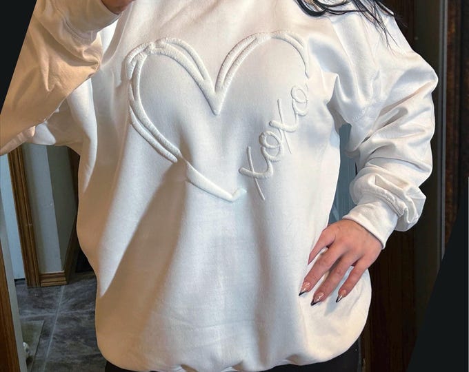 Puff Print XOXO Heart Sweatshirt