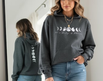 Yoga Hoodie for Women | Moon Phase Hoodie | Spiritual Moon Sweatshirt | Witchy Yoga Hoodie
