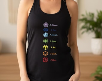 Chakra Shirt, Yoga Tank Top for Women, 7 Chakra Tank Top, Spiritual Tank Top, Yoga Gift, Spiritual Gift
