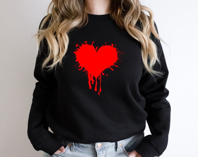 Heart Splatter Sweatshirt