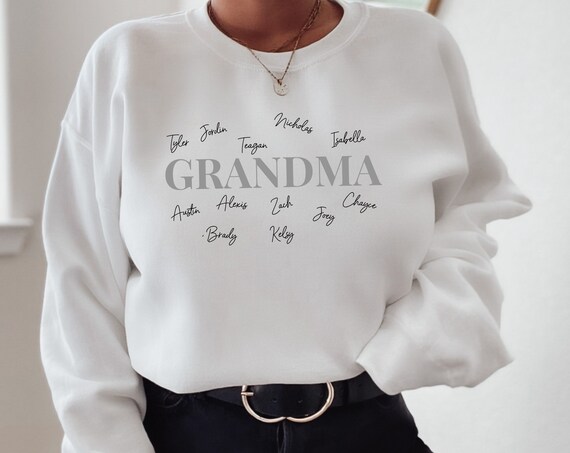 Personalized sweatshirts for grandma deals
