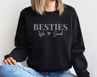 Personalized BESTIE Sweatshirt with Names