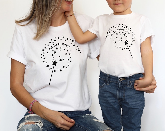 I Made A Wish and I Came True Matching Mommy and Me Shirts