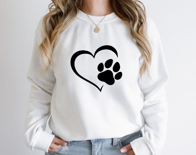 Heart Paw Print Sweatshirt