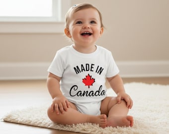 Canadian Baby Bodysuit, Canada Baby Outfit, 1st Canada Day Baby Shirt, Newborn Gift