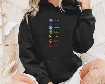 Spiritual Hoodie for Women | 7 Chakra Sweatshirt | Yoga Pullover | Energy Healing Gift