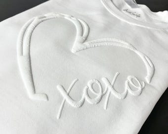 Puff Print XOXO Heart Sweatshirt