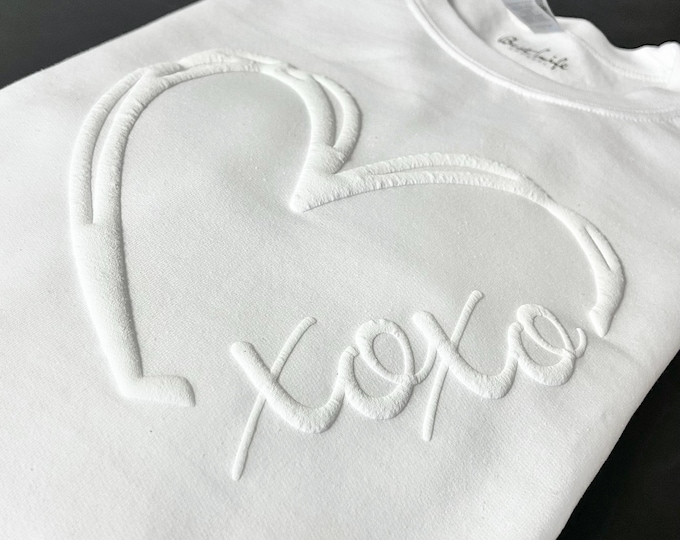 Puff Print XOXO Heart Sweatshirt