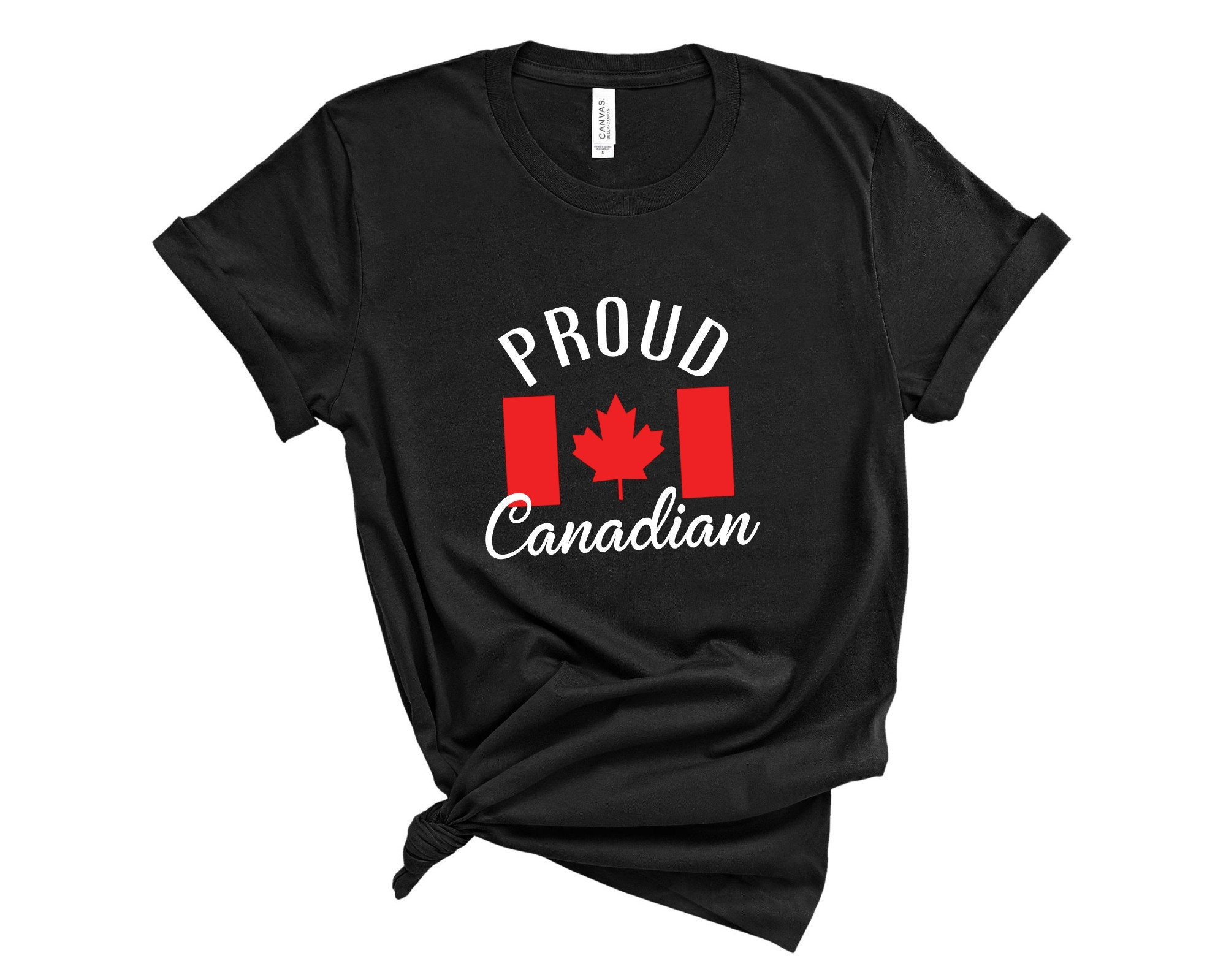 Proud Canadian Unisex TShirt Canada Flag TShirt Canada Etsy