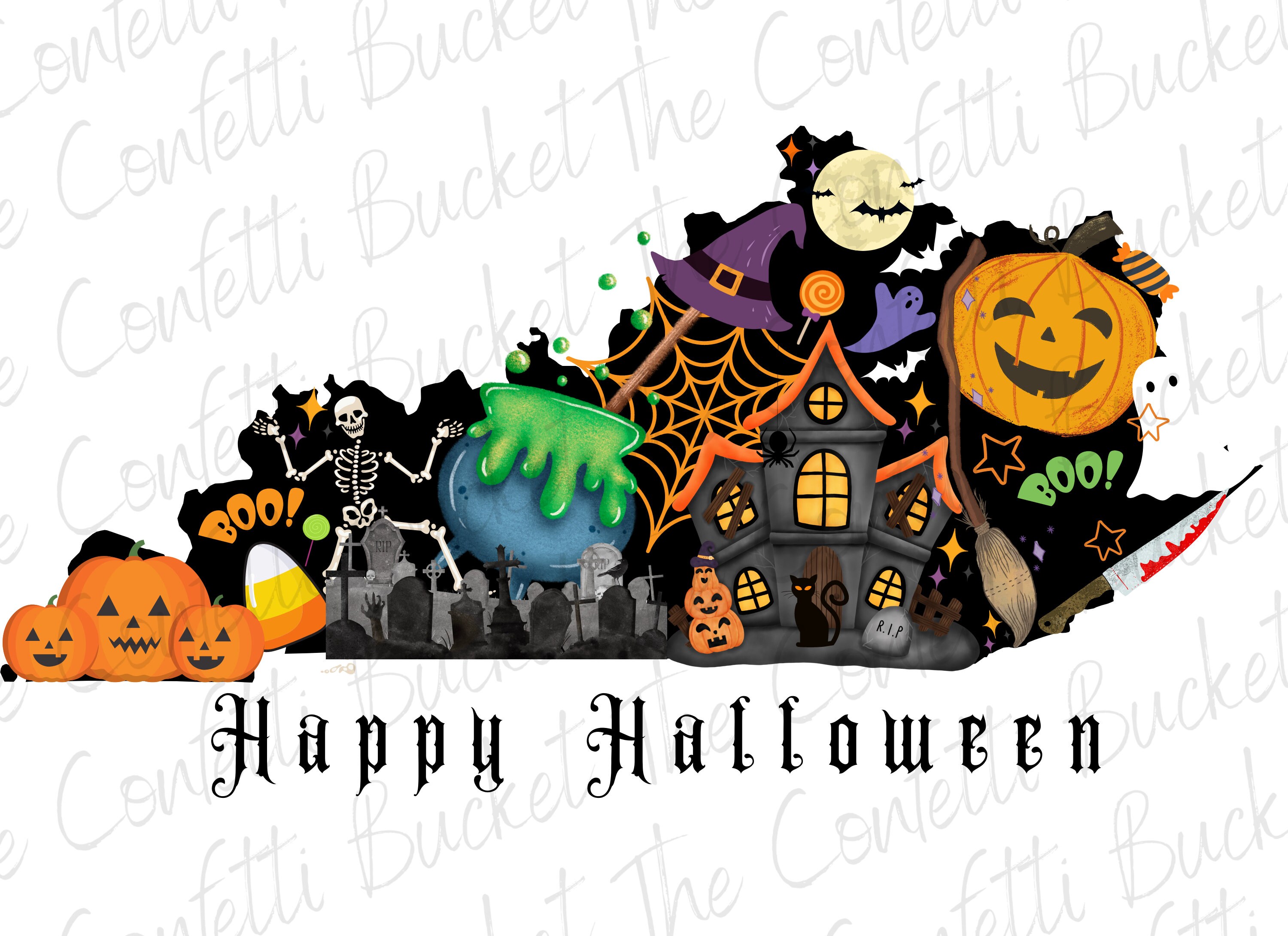 Kentucky State Halloween PNG Halloween KY Image PNG Cute Ky Etsy