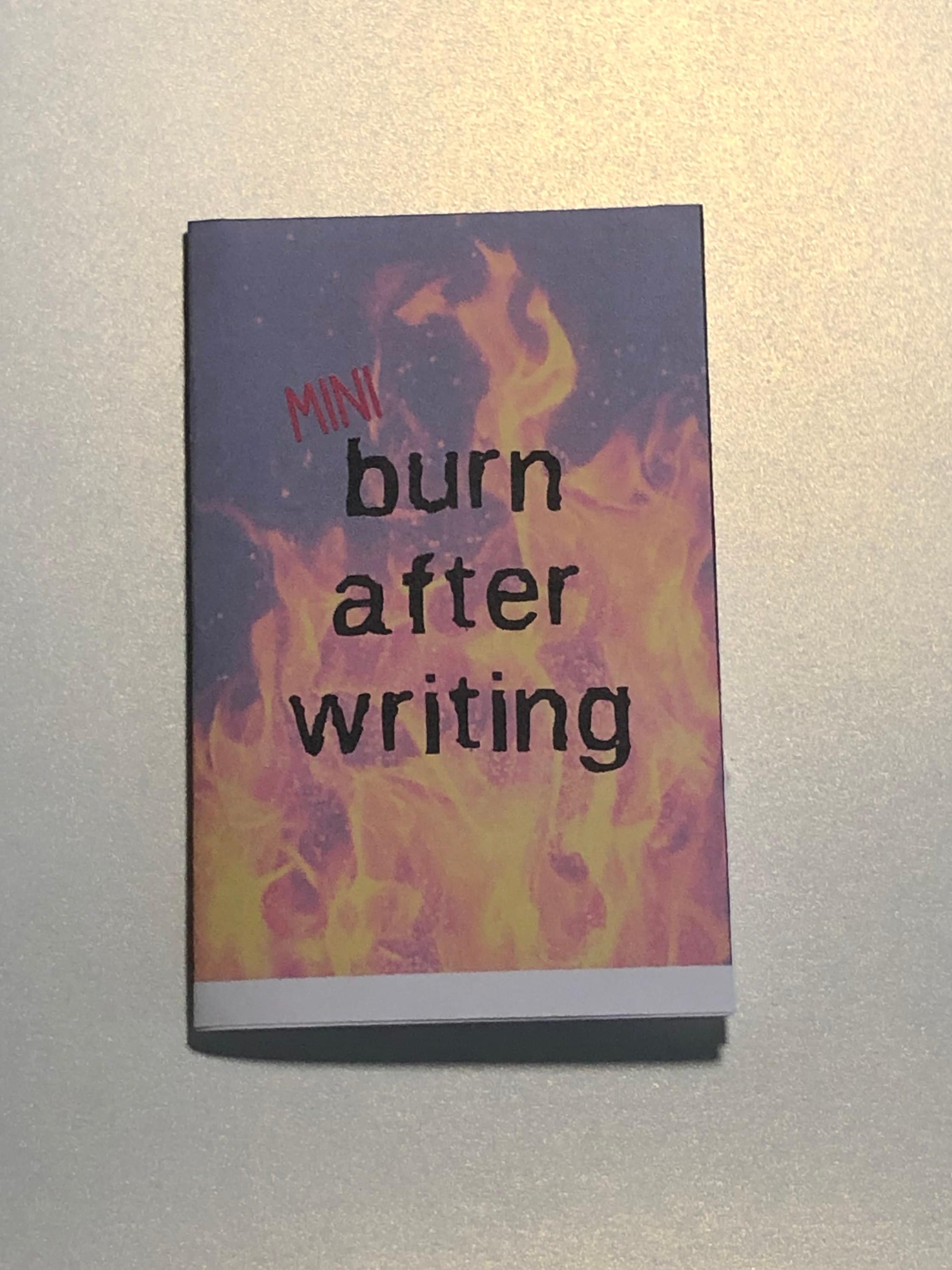 Mini burn after writing book/zine Etsy