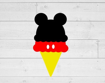 Ice Cream Cone svg, Mouse Snacks svg, Ice Cream svg, Mouse Head svg, Mouse Ears svg, INSTANT DOWNLOAD, png, jpg