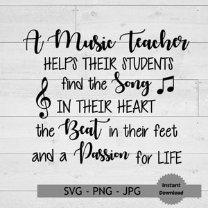 Music Teacher Svg, Teacher Svg, Teaching Svg, Music Notes Svg, Teacher Appreciation Svg, Back to School Svg, Band Teacher Svg, Music svg