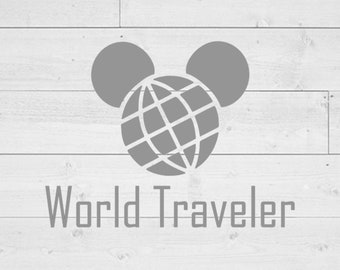 World Traveler svg, Traveler svg, Mouse Ears svg, png, jpg, INSTANT DOWNLOAD