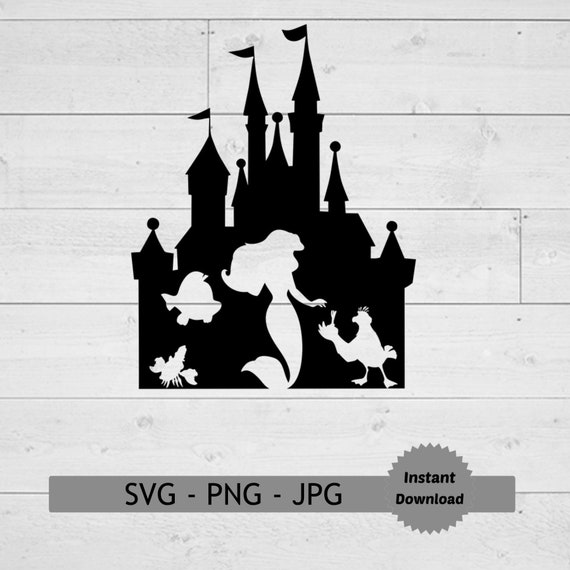 Download Svg Vector Digital Download Prince Eric S Castle Clip Art Cricut Silhouette Little Mermaid Inspired File Design Craft Supplies Tools Paper Intellistall Com