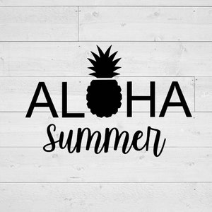 Aloha Verano svg, Aloha svg, Piña svg, Verano svg, png, jpg