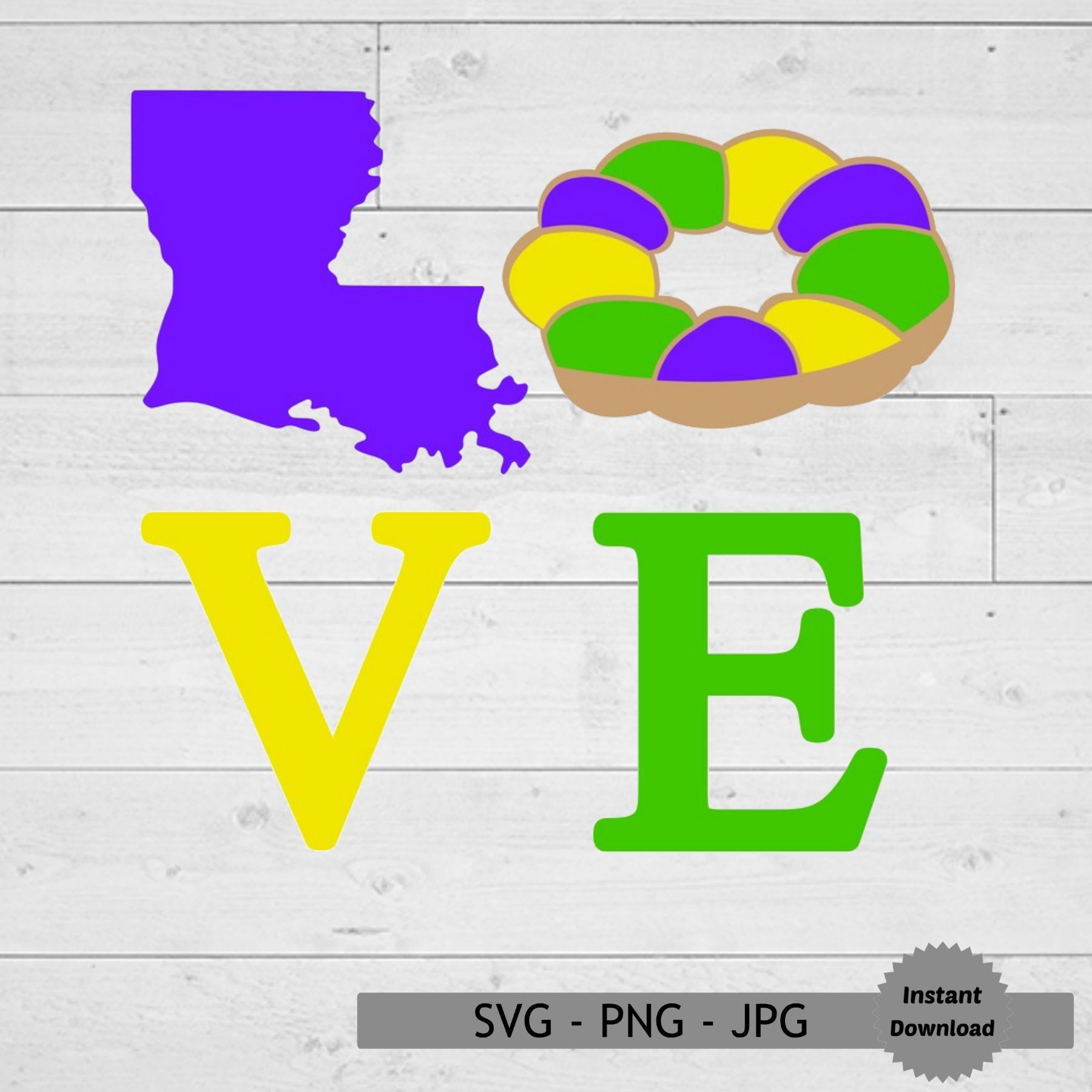 Download Louisiana Mardi Gras King Cake Svg Louisiana Svg Mardi Gras Etsy