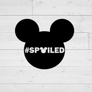 Hashtag Spoiled Svg, Spoiled svg, Mouse Head svg, Mouse Ears svg, jpg, png INSTANT DOWNLOAD