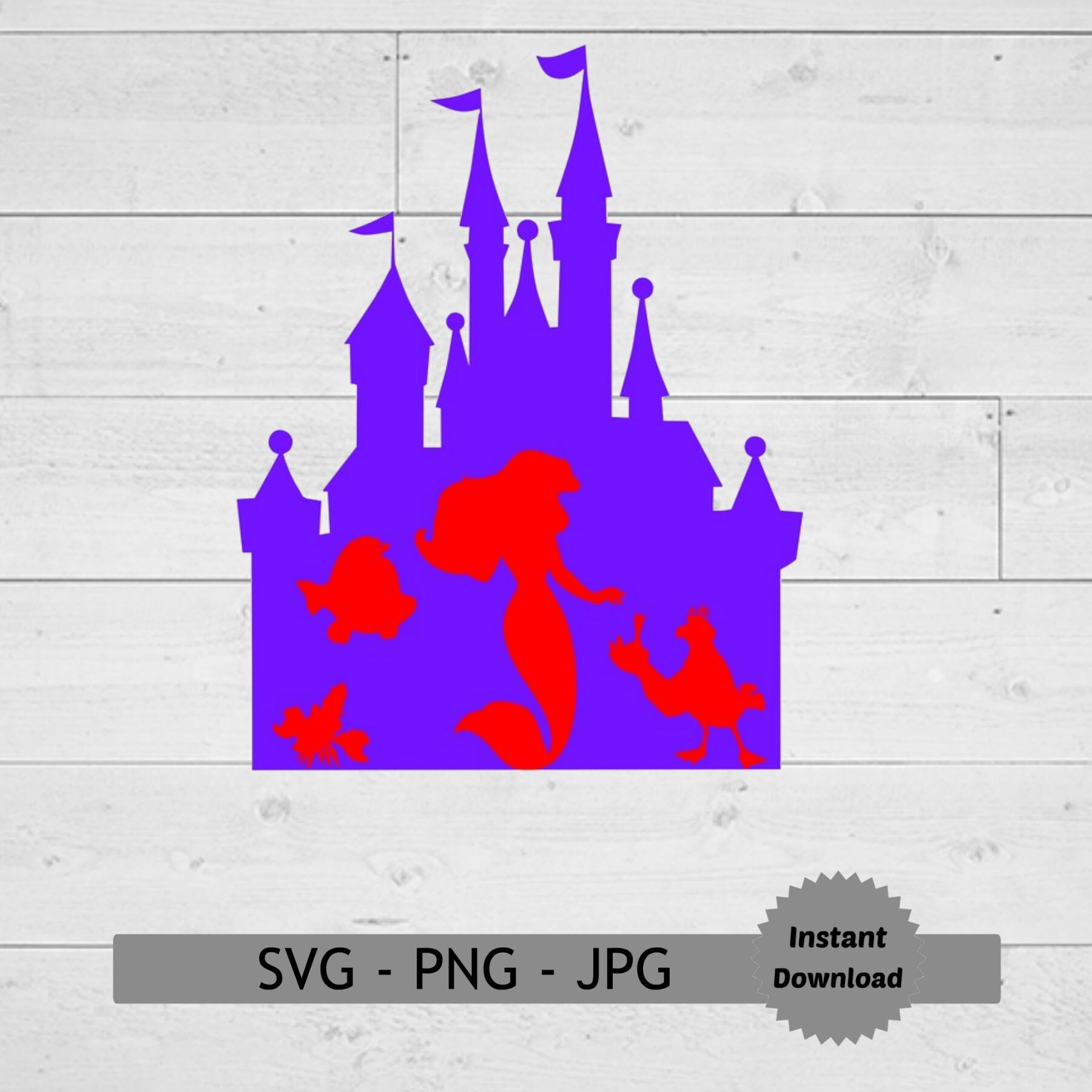 Free Free 264 Disney Castle Little Mermaid Svg SVG PNG EPS DXF File