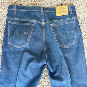 90s Vintage Levis 517 Blue Jeans 38 x 28.5 100% Cotton, 1992 Orange Tab Mens Medium Wash Levis, Levi's Denim Boot Cut, Worn in Jeans