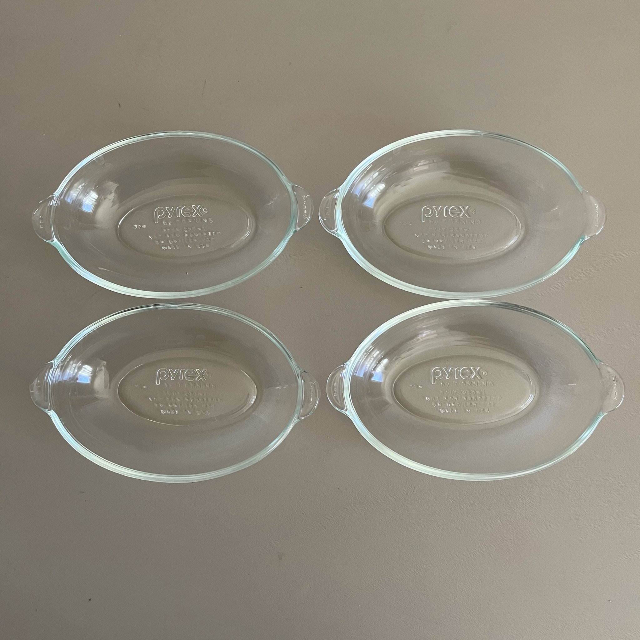 Pyrex Oval Dessert Dishes 8oz 328 Lot of 4 Vintage Pyrex Etsy