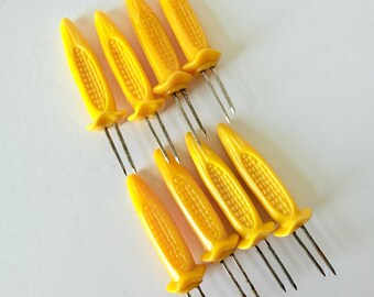 Vintage Corn on the Cob Holders - Set of 8