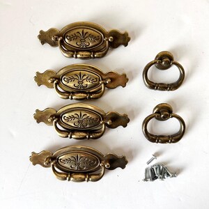 slim fit dress slacks Vintage Gold-Tone Metal Rope Bow Drawer Pulls- Set of 2 main image 1