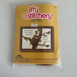 Vintage Koala Bear Embroidery Kit: 1980s Jiffy Crewel Stitchery