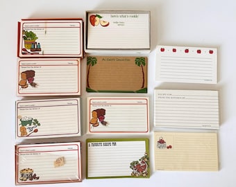 Pick your Card - Vintage Recipe Cards 3 x 5 Set, Old Recipe Cards, Old Fashioned Recipe Cards, Mid Century Recipe Blank Cards Single Sided