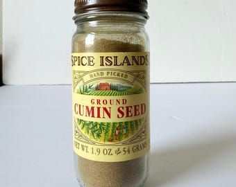 Vintage Spice Island GROUND CUMIN SEED Spice Jar - Empty Spice Island Jars