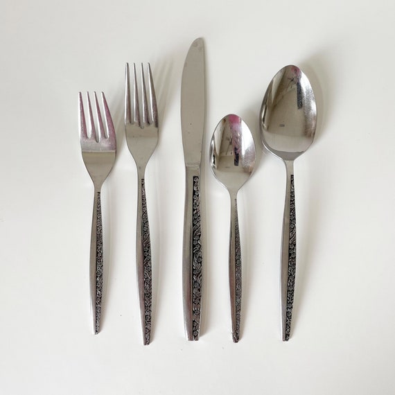 Mid Century Coventry Bouquet Stainless Flatware Replacements Kitchen