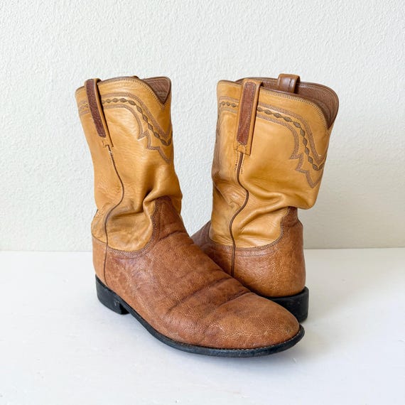 Lucchese Light Brown Cowboy Boots Men display picture 1