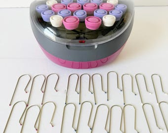 Vintage Hot Rollers  - Remington Hair Curlers - 1980's Velvet Hair Rollers