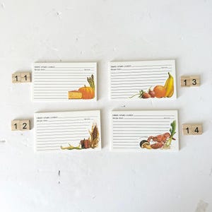 Pick your Card - Vintage Recipe Cards 3 x 5 Set, Old Recipe Cards, Old Fashioned Recipe Cards, Mid Century Recipe Blank Cards Single Sided image 4