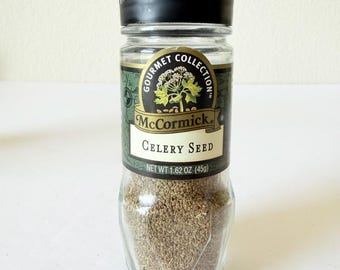 Vintage McCormick CELERY SEED Spice Jar - Vintage McCormick Spice Jars - Vintage Cooking Spices
