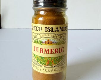 Vintage Spice Island TURMERIC Spice Jar - Empty Spice Island Jars