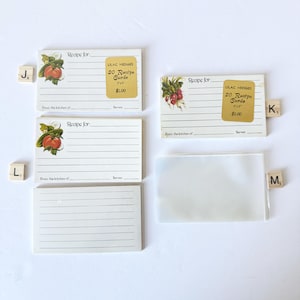 Pick your Card - Vintage Recipe Cards 3 x 5 Set, Old Recipe Cards, Old Fashioned Recipe Cards, Mid Century Recipe Blank Cards Single Sided M - 10 Recipe Savers
