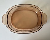 Corning VISIONS AMBER 4 Quart Oval Roaster, Corning Vision Cookware Set, Brown Glass Bakeware, Vintage Pyrex, Vision Ware, V-31-B